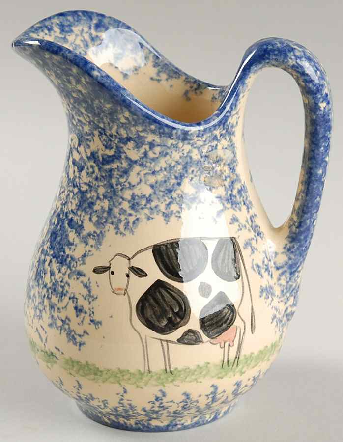 Molly's Cows Blue 10 Oz Pitcher by Molly Dallas-1