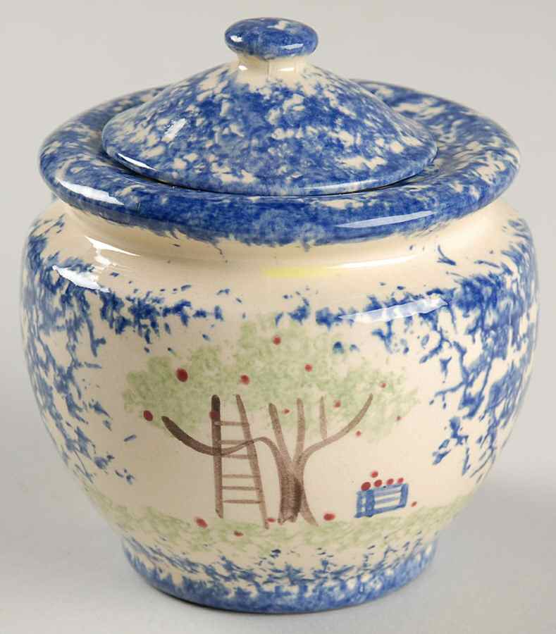 Molly's Cows Blue Jam/Jelly & Lid by Molly Dallas-1