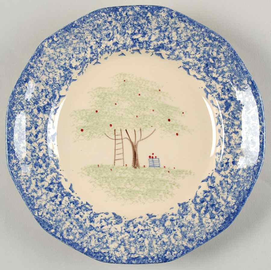 Molly's Cows Blue Salad Plate by Molly Dallas-1