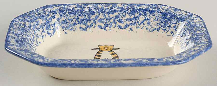 Molly's Cows Blue 7" Rectangular Tray by Molly Dallas-1
