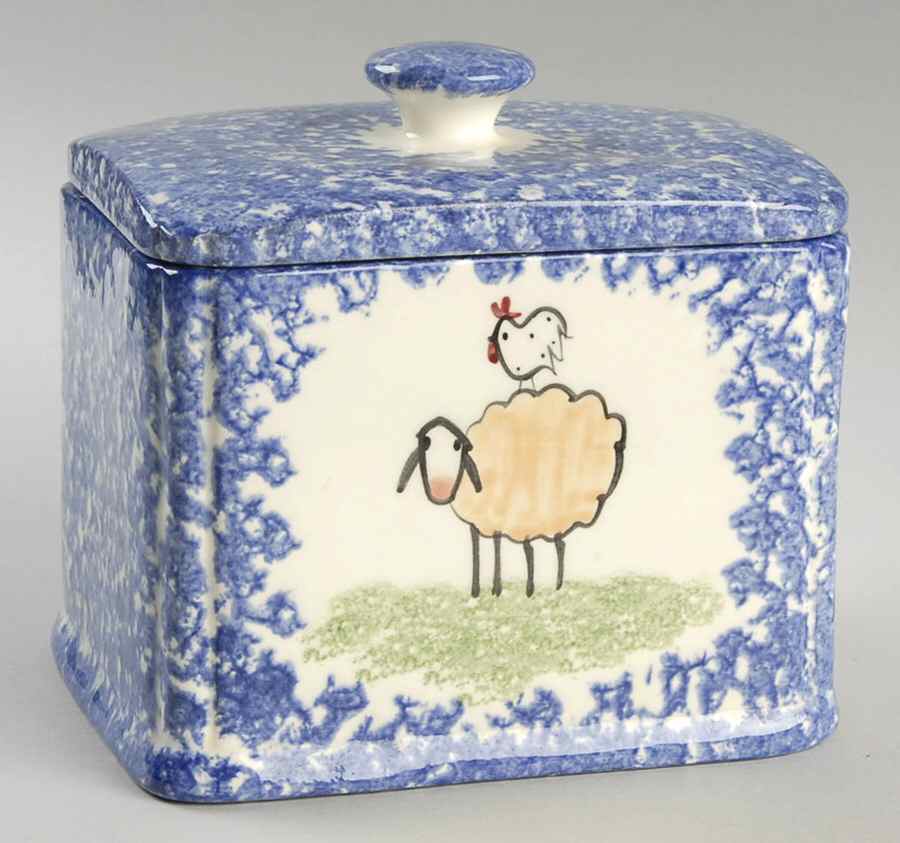 Molly's Cows Blue Recipe Box & Lid by Molly Dallas-1