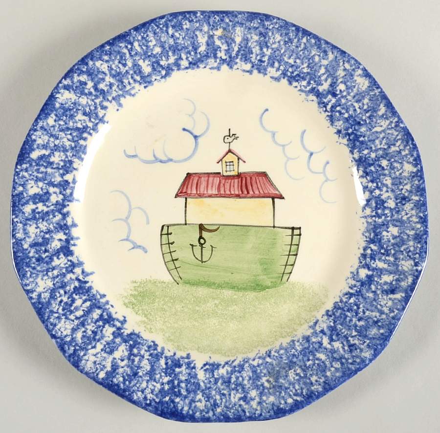 Molly's Cows Blue Dinner Plate by Molly Dallas-1