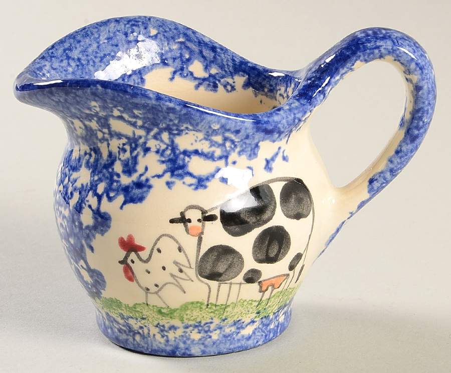 Molly's Cows Blue Mini Creamer by Molly Dallas-1