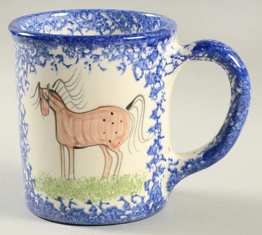 Molly's Cows Blue Mug by Molly Dallas-1