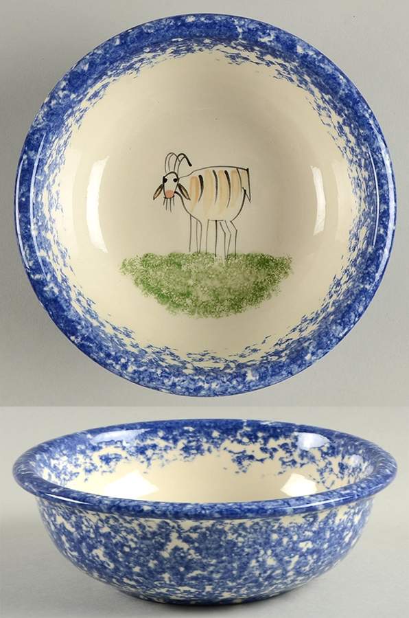 Molly's Cows Blue Coupe Soup Bowl by Molly Dallas-1