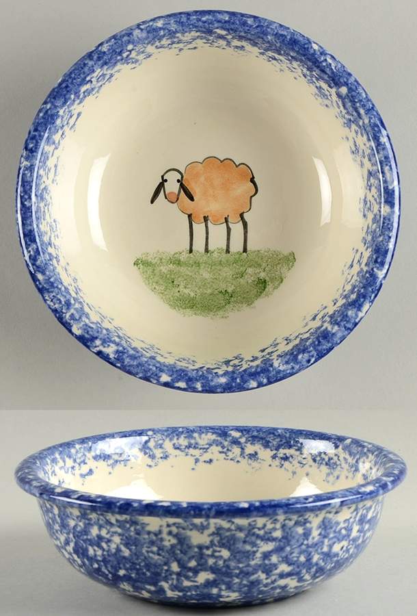 Molly's Cows Blue Coupe Soup Bowl by Molly Dallas-1