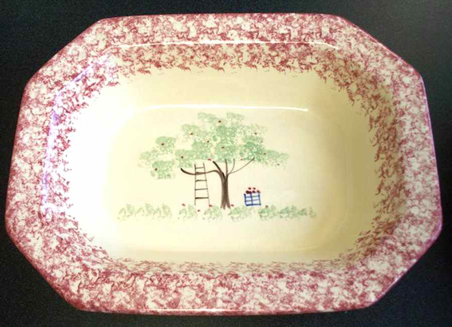Molly's Cows Mulberry 11" Oval Vegetable Bowl by Molly Dallas-1