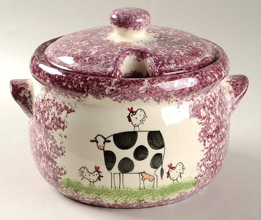 Molly's Cows Mulberry Small Tureen & Lid by Molly Dallas-1