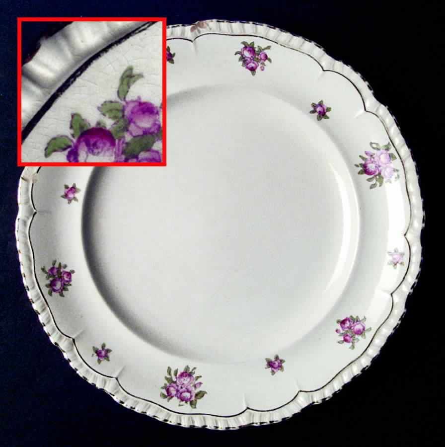 Alsager Roses Dinner Plate by John Maddock & Sons-1