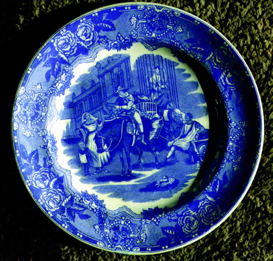 Indian Trafic Dinner Plate by Petrus Regout & Co-1