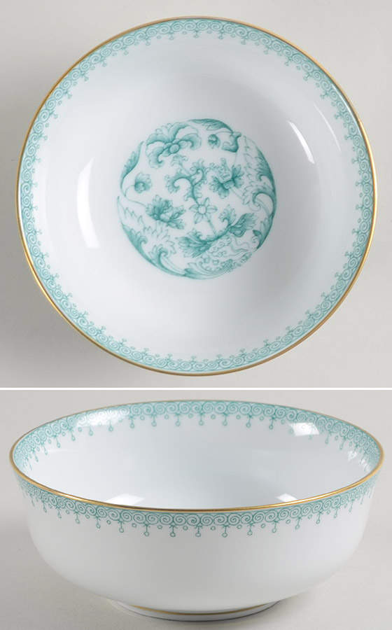 Green Lace Fruit/Dessert (Sauce) Bowl by Mottahedeh-1