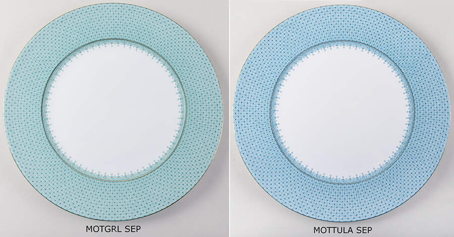 Green Lace Service Plate (Charger) by Mottahedeh-1