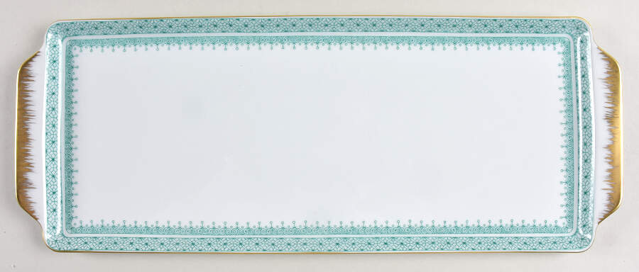 Green Lace 15" Sandwich Tray by Mottahedeh-1
