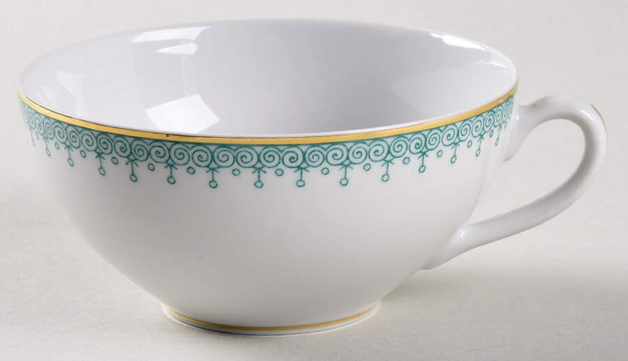 Green Lace Tea for Two Cup by Mottahedeh-1