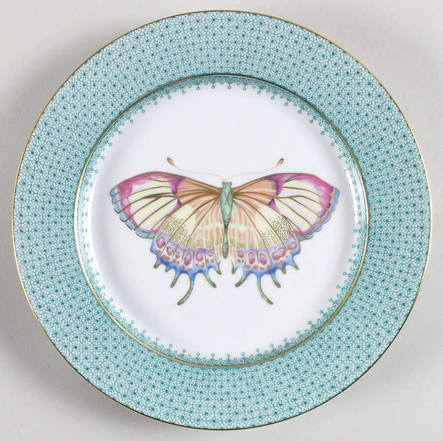 Green Lace Accent Salad Plate by Mottahedeh-1
