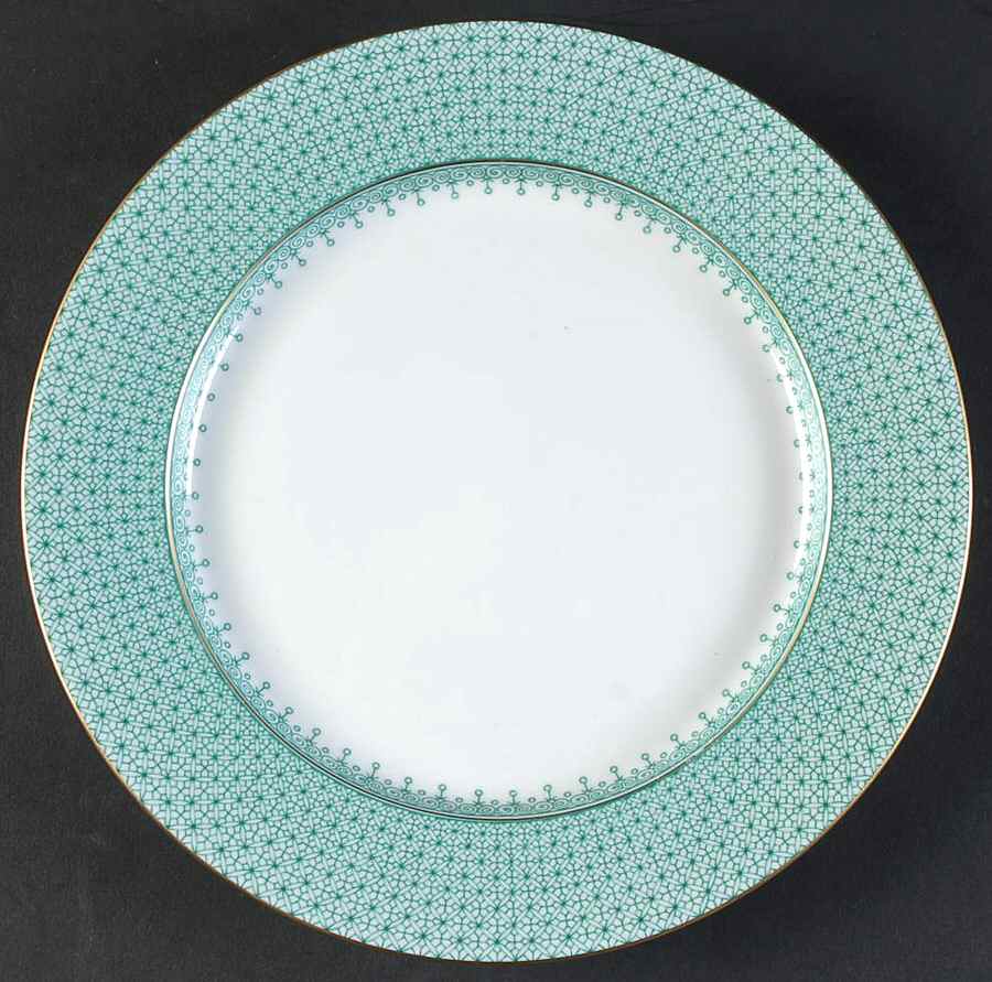 Green Lace Salad Plate by Mottahedeh-1