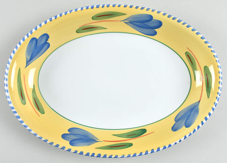 Mediterranean 16" Oval Serving Platter by Maxam (Italy-Portugal)-1