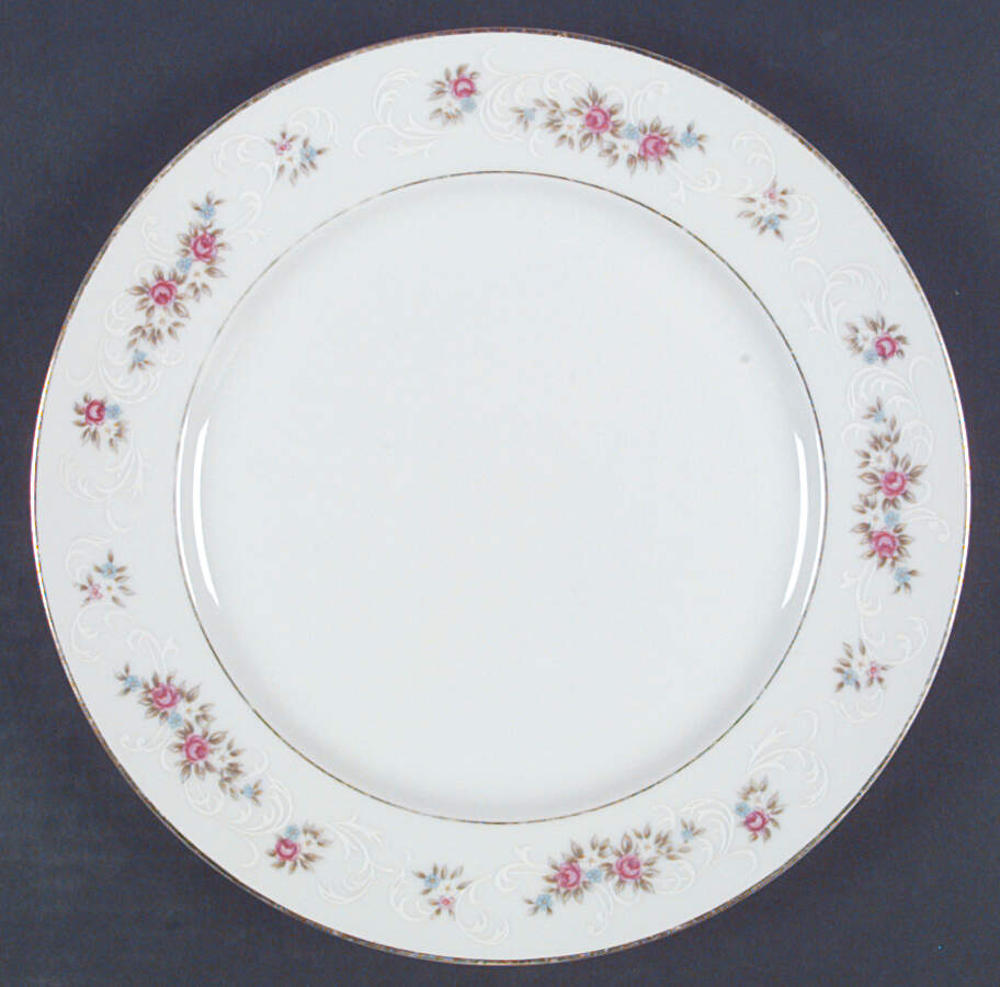 Rose Wreath Dinner Plate by Mt Hira-1