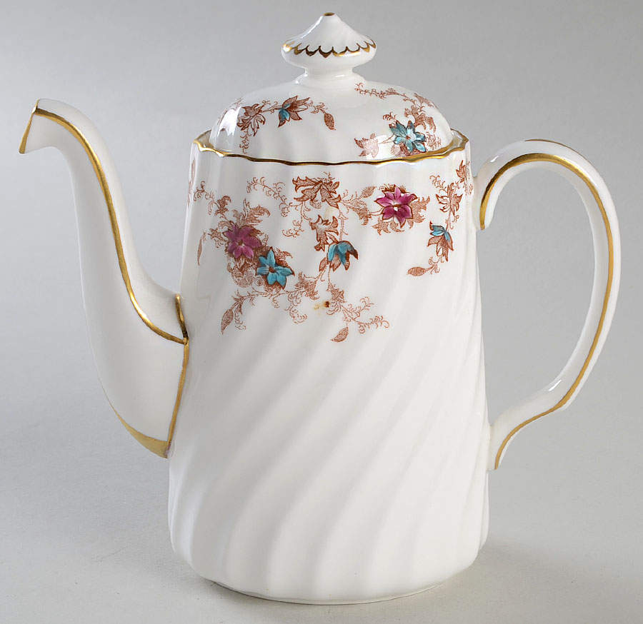 Ancestral (Wreath Backstamp) Individual Coffee Pot & Lid by Minton-1