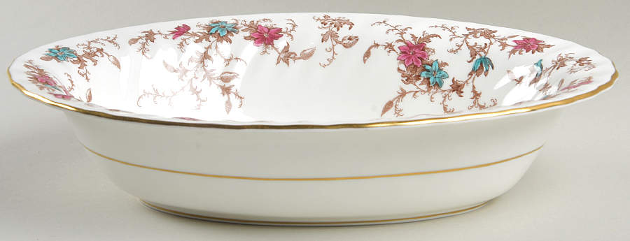 Ancestral (Wreath Backstamp) 10" Oval Vegetable Bowl by Minton-1