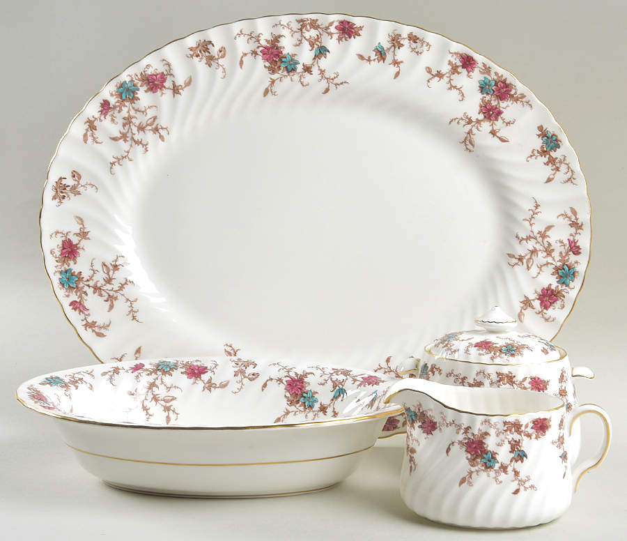 Ancestral (Wreath Backstamp) 5 Piece Hostess Set by Minton-1
