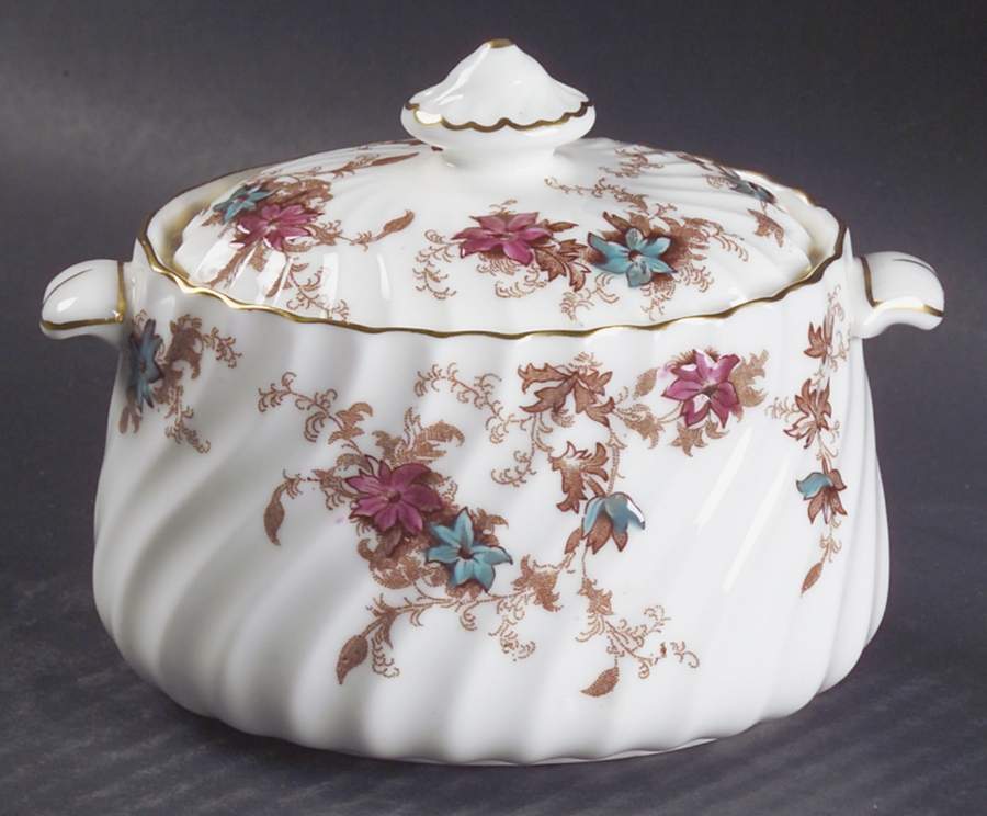Ancestral (Wreath Backstamp) Mini Sugar Bowl & Lid by Minton-1