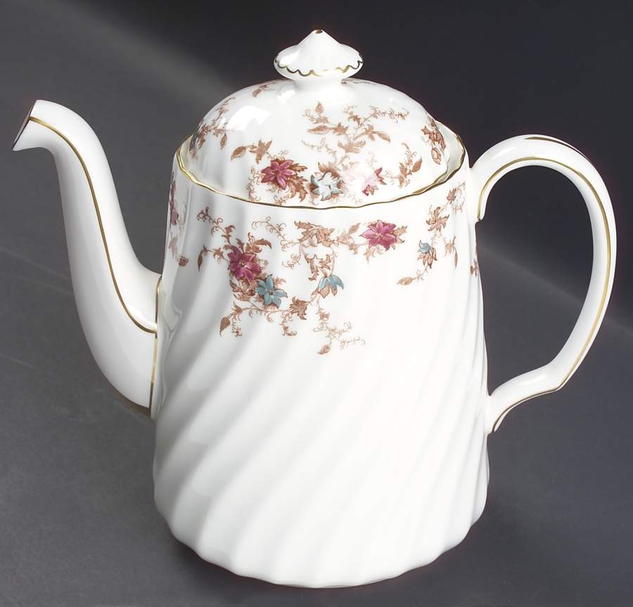 Ancestral (Wreath Backstamp) Coffee Pot & Lid by Minton-1