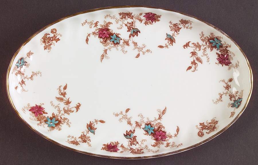 Ancestral (Wreath Backstamp) Small Oval Tray by Minton-1