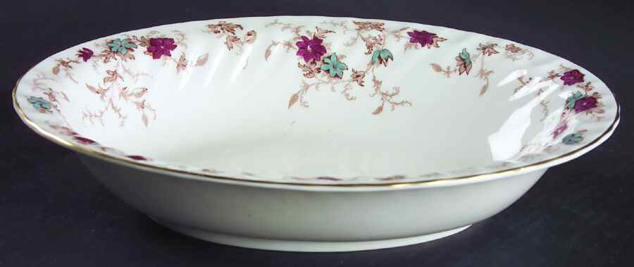 Ancestral (Wreath Backstamp) 10" Oval Vegetable Bowl by Minton-1