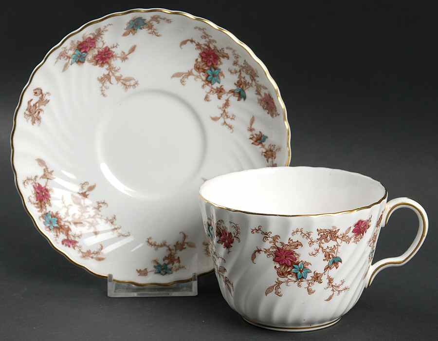 Ancestral (Wreath Backstamp) Oversized Cup & Saucer Set by Minton-1