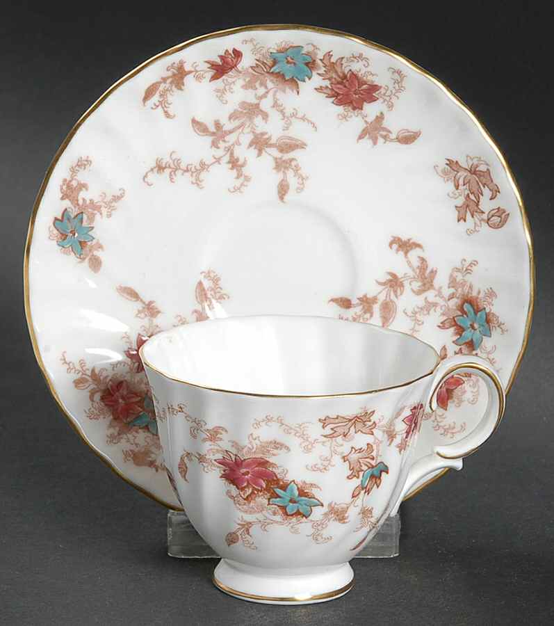 Ancestral (Wreath Backstamp) Footed Demitasse Cup & Saucer Set by Minton-1