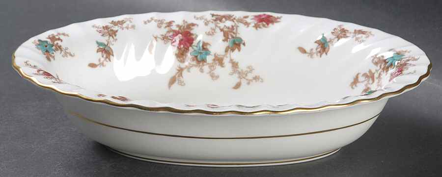Ancestral (Wreath Backstamp) 7" Oval Vegetable Bowl by Minton-1