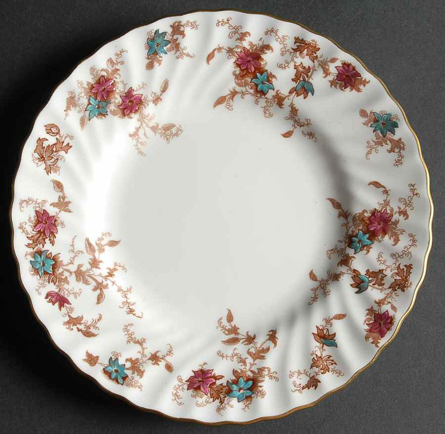 Ancestral (Wreath Backstamp) Dessert/Pie Plate by Minton-1