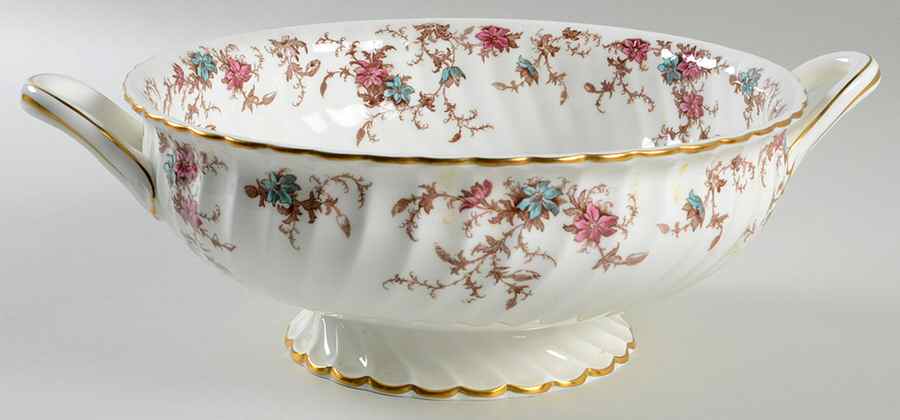 Ancestral (Wreath Backstamp) Large Fruit Bowl by Minton-1