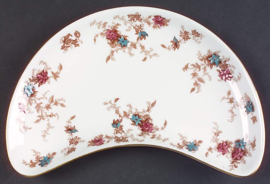 Ancestral (Wreath Backstamp) Crescent Salad Plate by Minton-1