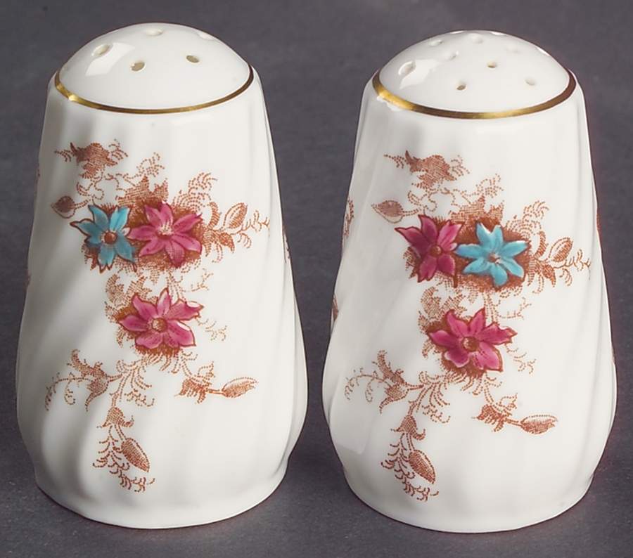 Ancestral (Wreath Backstamp) Salt & Pepper Set by Minton-1