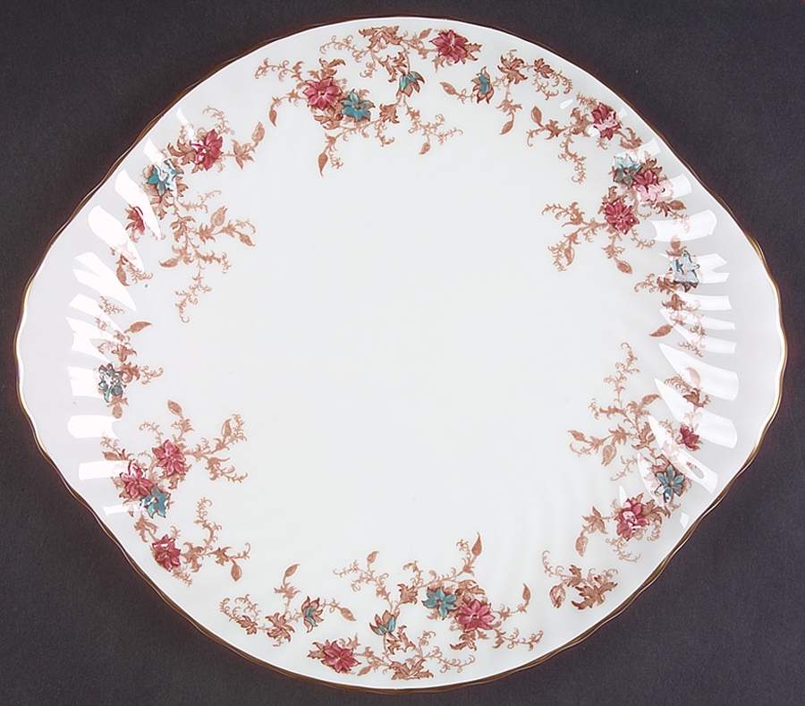 Ancestral (Wreath Backstamp) Handled Cake Plate by Minton-1