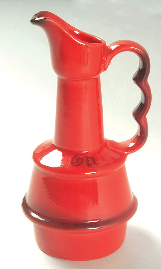 Red Rooster Red Oil Cruet No Stopper by Metlox - Poppytrail - Vernon-1