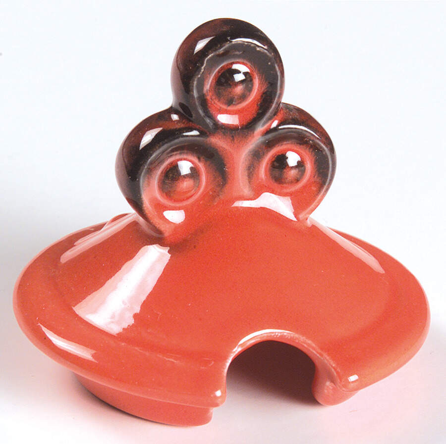 Red Rooster Red Mustard with Lid Condiment Set, Lid Only by Metlox - Poppytrail - Vernon-1