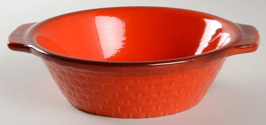 Red Rooster Red 8" Round Vegetable Bowl by Metlox - Poppytrail - Vernon-1