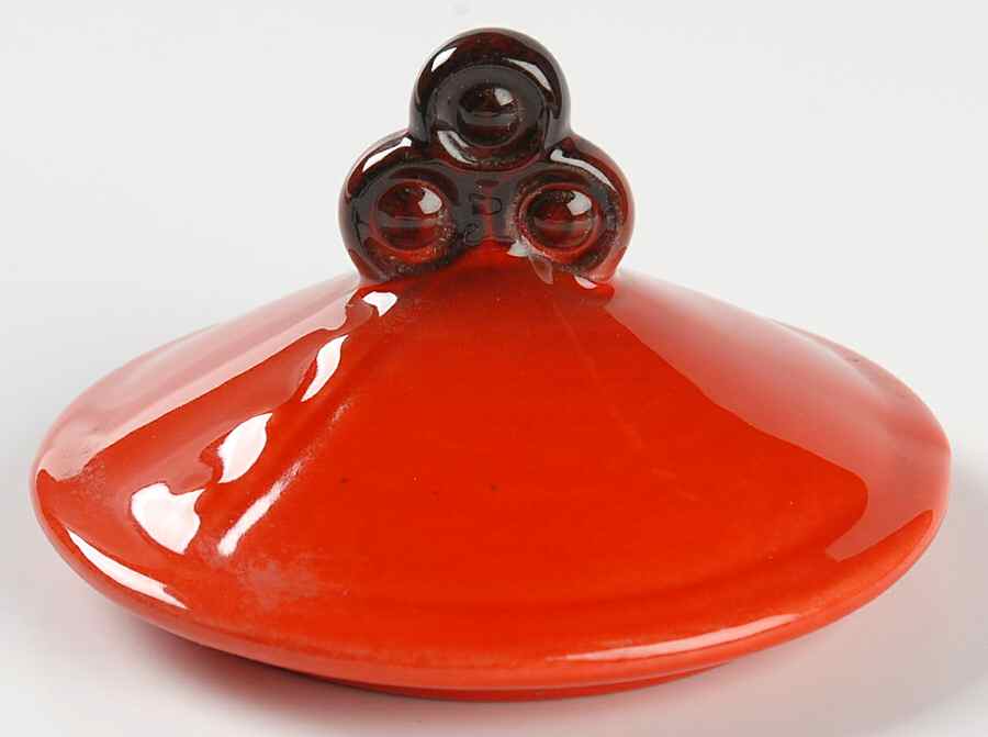 Red Rooster Red Lid for Sugar Bowl by Metlox - Poppytrail - Vernon-1