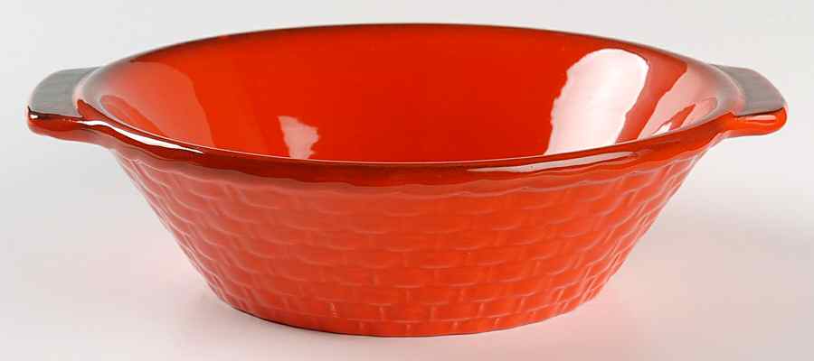 Red Rooster Red 9" Round Vegetable Bowl by Metlox - Poppytrail - Vernon-1
