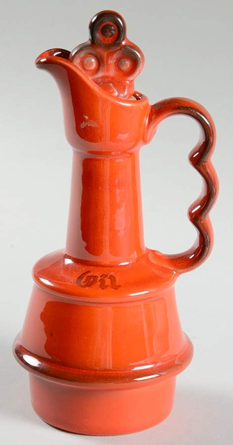 Red Rooster Red Oil Cruet and Stopper by Metlox - Poppytrail - Vernon-1