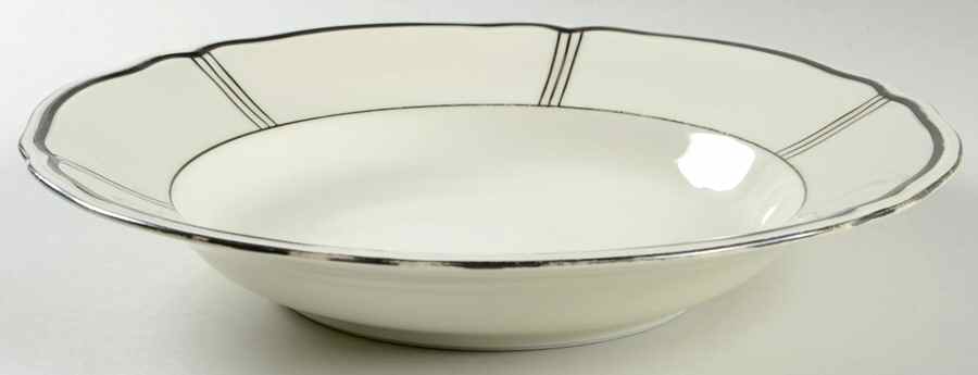 MIT46 Platinum Large Rim Soup Bowl by Mitterteich-1
