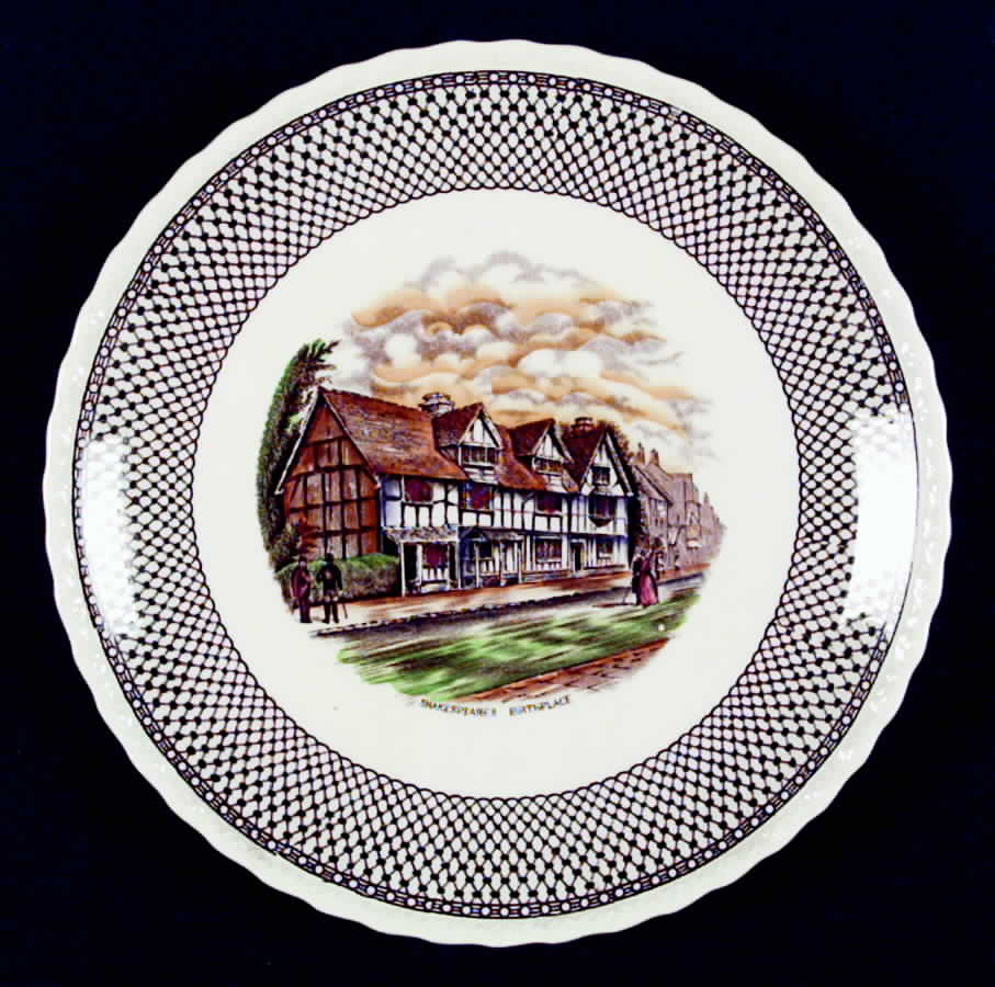 Shakespeare Land Brown Multicolor Dinner Plate by Myott Staffordshire-1