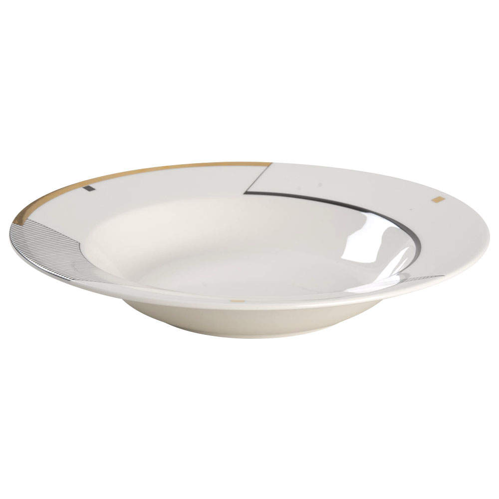 Angles Gold Large Rim Soup Bowl by Mikasa-1