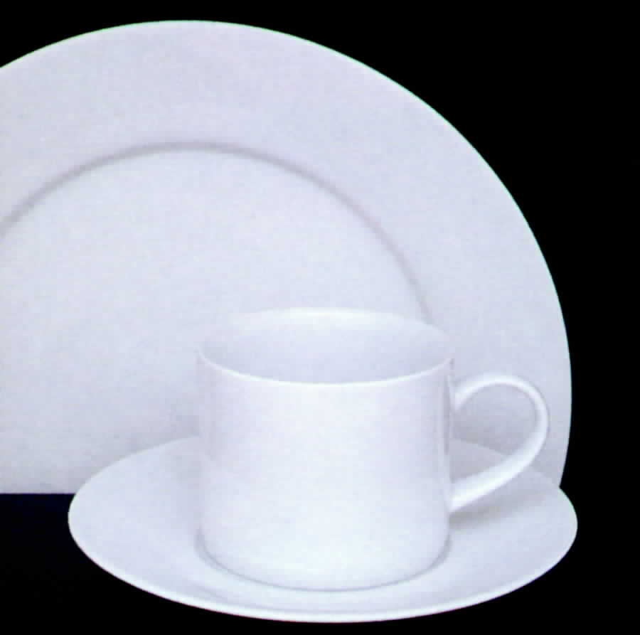 Contemporary White Dinner Plate by Muirfield-1