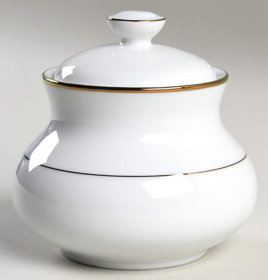 Gold Line Sugar Bowl & Lid by Muirfield-1