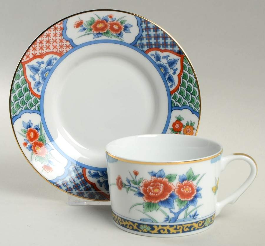 Imari Court Flat Cup & Saucer Set by Muirfield-1