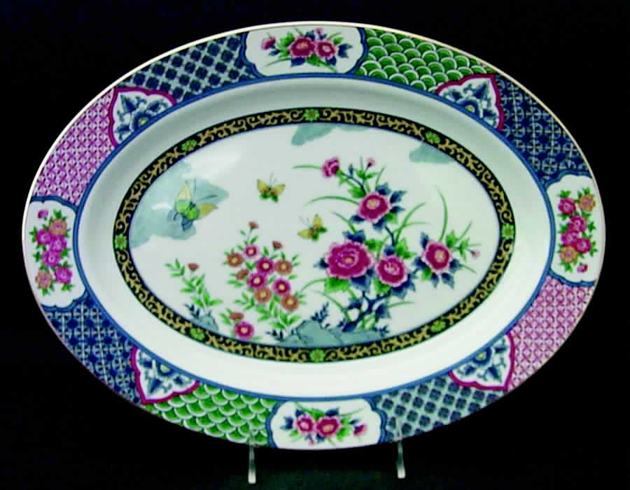 Imari Court 14" Oval Serving Platter by Muirfield-1